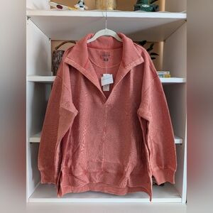 American Eagle AE Oversized Big Hug Collared Sweatshirt